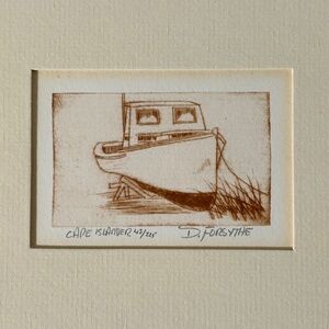 Limited Edition Matted Lithograph Print "Cape Islander" 43/225 By Doug Forsythe